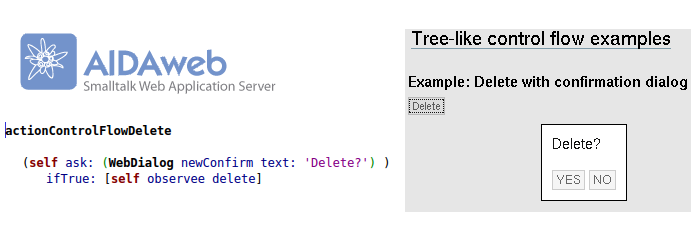 Aida tree-like control flow